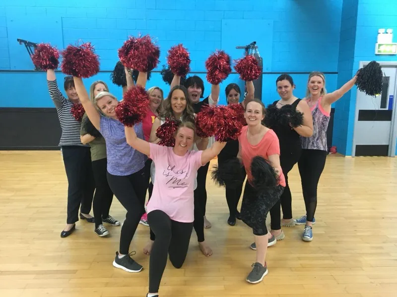 Cheerleading hen party dance class Cardiff